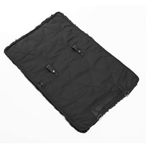 Werner Christ ® Lammfell Hundedecke Hundeteppich/Hundematte Chilly aus echtem Schaffell, der ideale Schlafplatz für Ihren Hund, Größe 50 x 80 cm in schwarz