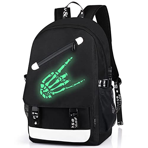Anime Ghost Hand Backpack for Boys, School Bags Glow Bookbags for Teenagers by FEWOFJ - Used condition - US$28.10