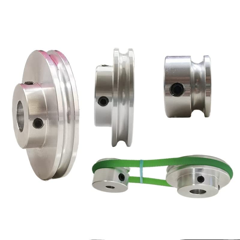 Aluminum Single Groove Pulley for 4mm Round Belt - Durable Motor Drive Wheel (OD20/30/40/50mm) - 1PC O Pulley(OD40x6mm)