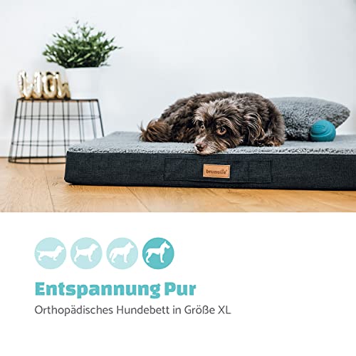 Hundebett für große Hunde Balu Dunkelbraun 120×72 cm