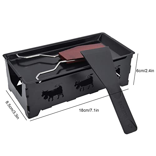 Althwuyu Mini Cheese Raclette Grill, Portable Tabletop Melter Pan Set with Handle and Scraper for Cheese Heating, Egg Warming, and Small Dishes - Image 9