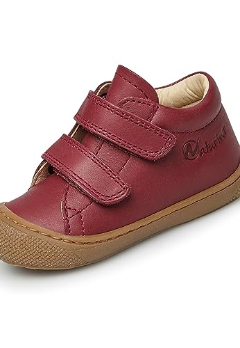 Naturino Cocoon VL-buty Pierwsze kroki w zamszu Leopard, Berry Red, 24 EU