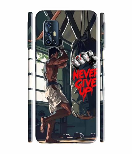 Image of Never Give Up Motivation Quotes Printed Hard Back Case Cover & Compatible for Vivo V17 (Multicolor) - D1809