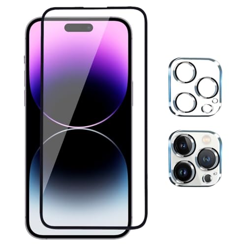 Image of Premium Tempered Glass Screen Protector with Camera Lens Protector for iPhone 14 Pro Max - [2-Pack] Ultra-Clear, Anti-Scratch, Easy Installation