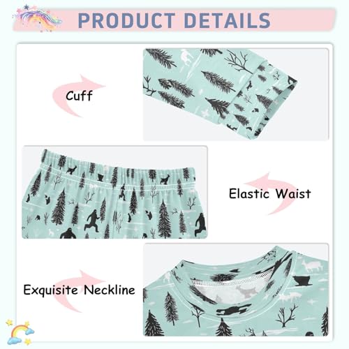 Black Silhouettes Of Wild Men Pajamas Set Long Sleeve Soft Cotton Sleepwear 2 Piece4