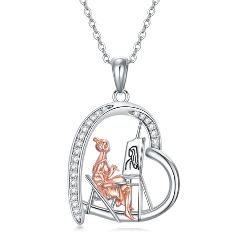 925 Sterling Silver Cello/Violin/Piano/Ballerina Necklace Music Themed Jewelry Birthday Graduation Gifts for Women