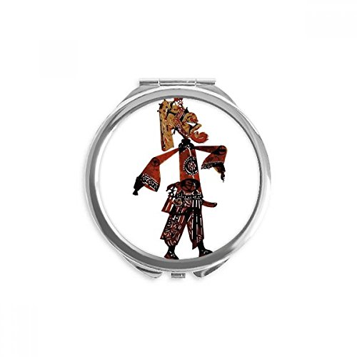Miroir de poche opéra chinois multicolore compact portable maquillage rond