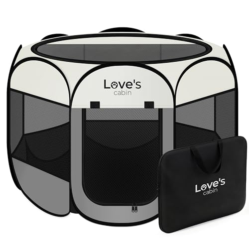 Love's cabin Pet Puppy Dog Playpen, Small Dog Tent...