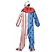 Fun World Men's Evil Clown Plsz Cstm Adult Costume, Multi, Plus Size
