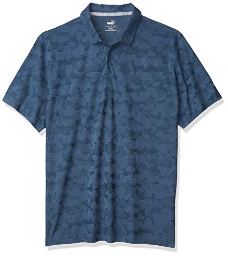 PUMA Golf 2022 Men s Alterknit Digi Camo Polo, Dark Denim, Medium