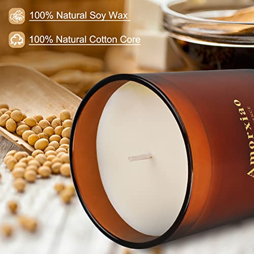 2 Pack Teakwood Candles For Home Scented, 23 Oz Aromatherapy Candles For Men Soy Wax Long Lasting Jar Candles For Women Gifts Birthday Mom Thanksgiving Day Present #TOP3