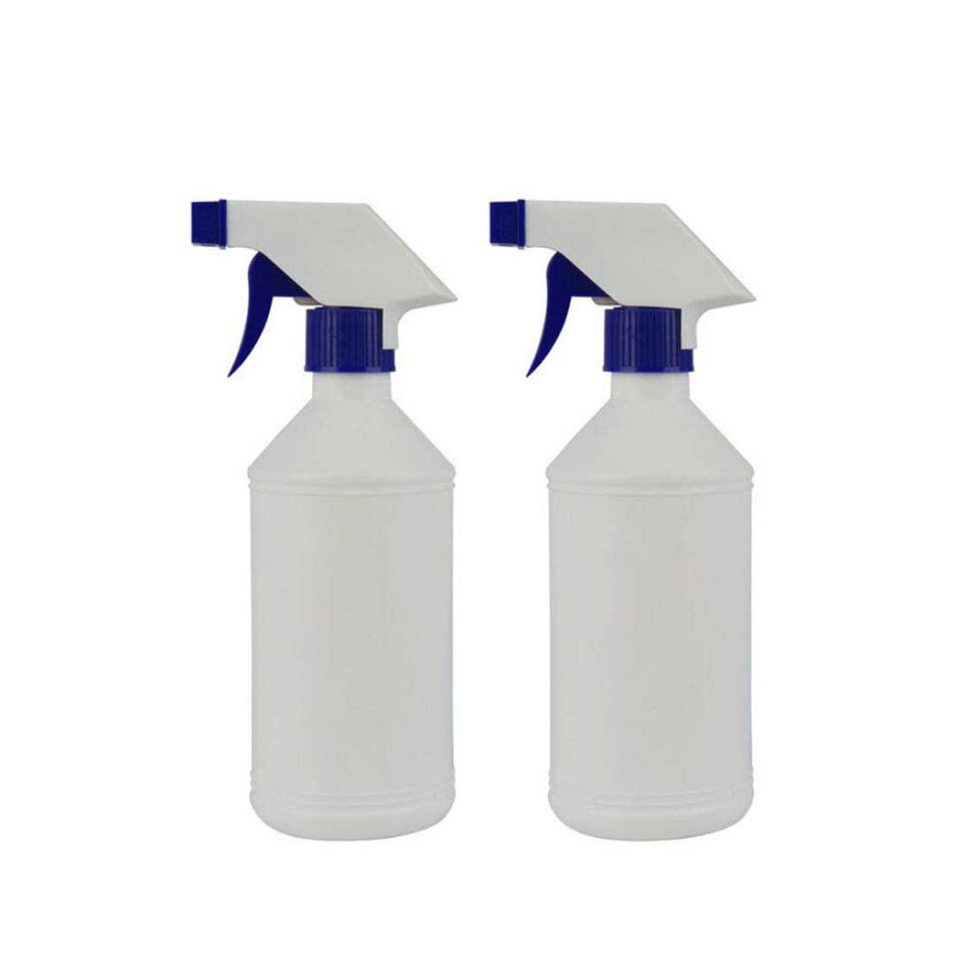 CNAFGBGG Empty Spray Bottle Plastic Leak Proof Spray Bottles Sprayer for Chemical Cleaning Solution 500ml 2PCS White..
