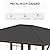 Outsunny 10' x 12' Hardtop Gazebo with Galvanized Steel Roof, Wood Grain Steel Frame, Heavy Duty Permanent Pavilion Outdoor Gazebo, for Garden, Patio, Backyard, Deck, Lawn