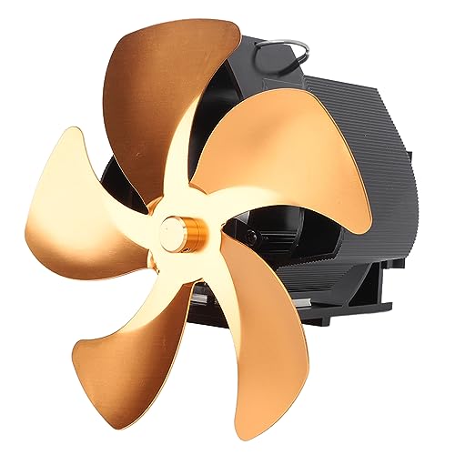 Ventilador de Estufa de Calor de 5 Cuchillas Eco (BLACK) (GOLD)