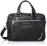 Tommy Hilfiger Herren 1985 Nylon Slim Computertasche, Schwarz, Medium