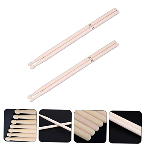 2 pares de baquetas de madera para batería para principiantes miniatura 2