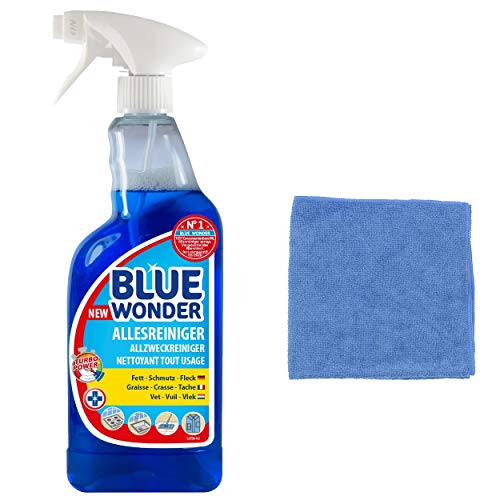Blue Wonder -Power Cleaner Reiniger- der Alleskönner 0,75 Liter incl 1x Mircofasertuch div Farben