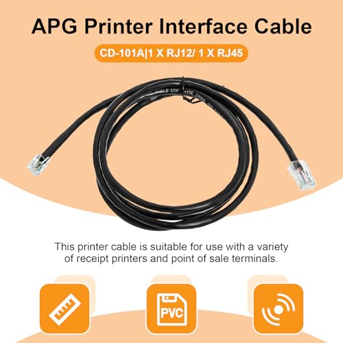 Hoqqf 6.5ft APG Printer Interface Cable CD-101A Compatible with EPSON Star by Hoqqf - Used condition - Image 5