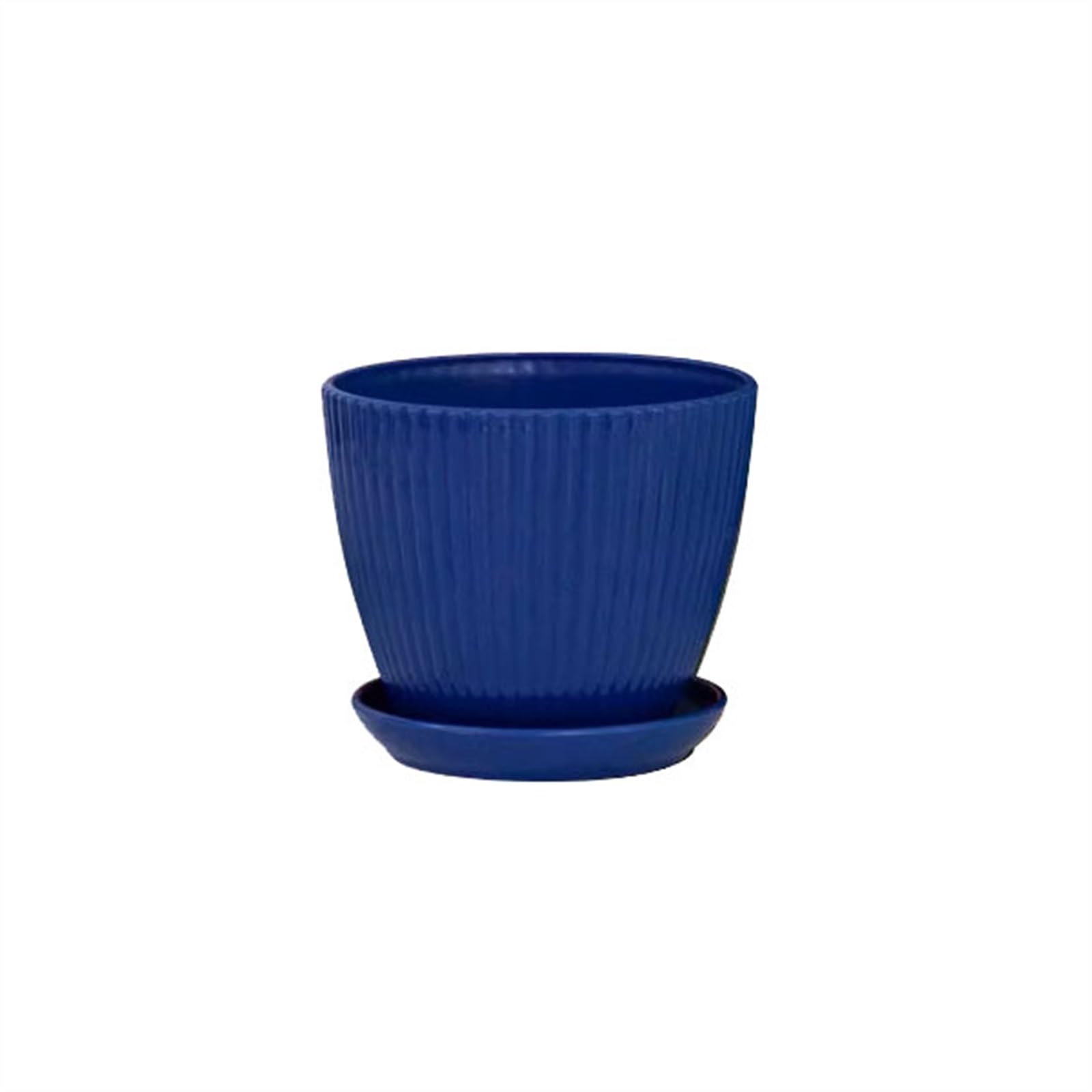 Doniczki Sadzarka na sukulenty Pionowy pasek Mały Plastik z żywicy z tacą Mała doniczka Doniczka nieceramiczna Doniczka ceramiczna (Material : Blue, Size : Small)