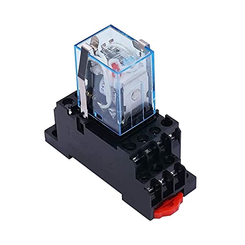 Relé electromagnético de 24V 14 pines de potencia 5A con enchufe modular de cuatro polos