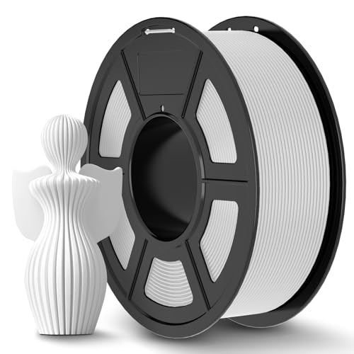Image of JAYO PLA+ Filament 1.75mm, PLA Plus 3D Printer Filament 1.1KG, Dimensional Accuracy + /- 0.02mm, Neatly Wound Filament, Toughness 3D Printing Filament, 1.1 kg Spool(2.42 LBS), 363 Meters, PLA+ White
