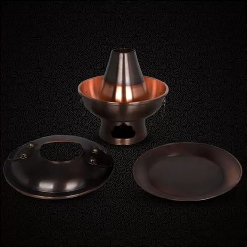 FUYAO chinese Hot Pot Copper Cookware, Thickened Pure Purple Copper Multi-Person Mongolian Hot Pot for Family Use, Ideal for Chinese Charcoal Cooking - Image 6