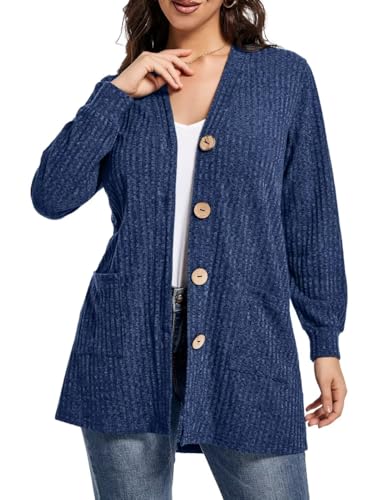 Image of MONNURO Plus Size Cardigan for Women Lightweight Open Front with Pockets