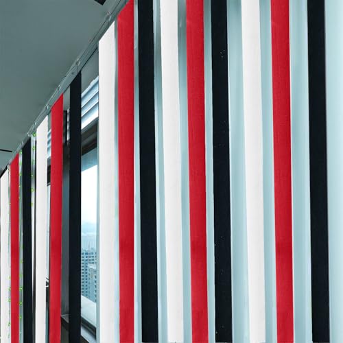 Image of Crepe Paper Streamers 6 Rolls 492ft, Red Black and White Crepe Paper Decorations for Graduations Birthday DIY Gift Wrapping Holiday Party Decor, 1.77 Inch x 82 Ft /Roll