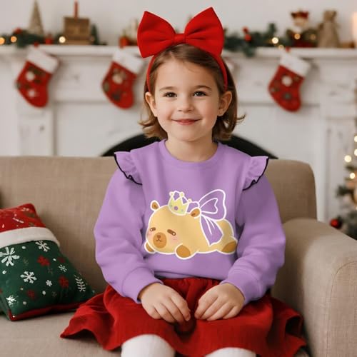 Long Sleeve Sweatshirts for Toddler Girls 1-8T Graphic Sweatshirts Active Pullover Tops2
