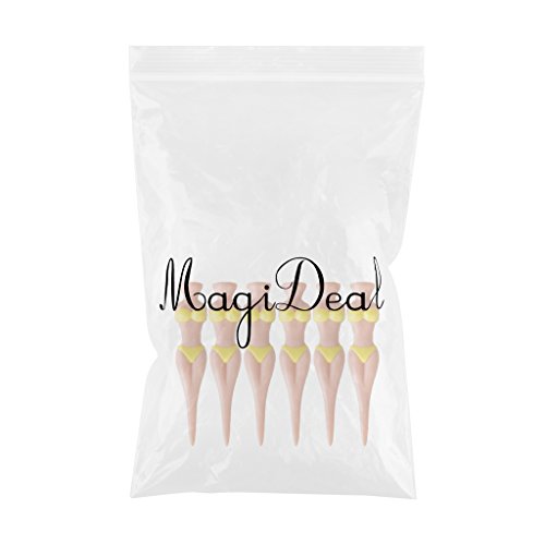 6pcs Novelty Yellow Bikini Lady Girl Golf Tees Divot Tools Joke Stag Party Funny