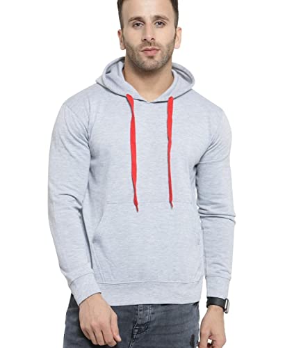Image of Scott International Men's Solid Cotton Hoodies for Men, Trendy and Comfortable Sweatshirts for Men, Stylish Winter Wear with Hood and Pockets, Fashionable Hooded Sweatshirts