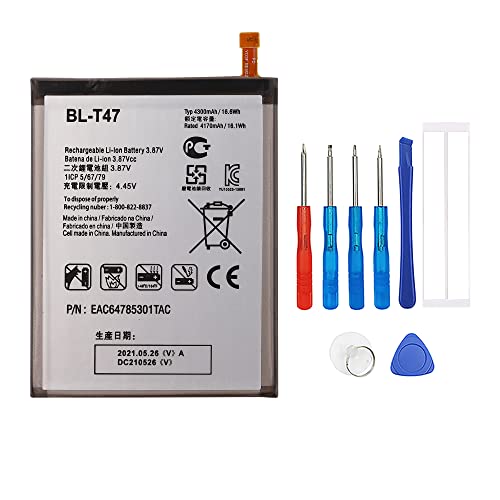 SWARK New Rechargeable Battery BL-T47 Compatible with LG Velvet 5G LM-G900TM with Tools