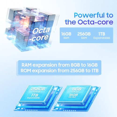 Blackview COLOR 8 Unlocked Cell Phones, 16GB+256GB/SD 2TB Camera Android Phone, 50MP Smart Phone, 6000mAh+18W, 6.75" HD+ 90Hz Diaplay, 3 Card Slots, 4G Dual SIM Phone, Fingerprint, 3.5mm Earphone Jack - Image 3