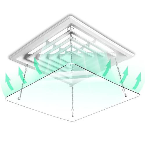 Couvercle de ventilation de climatiseur carré réglable transparent de 60 cm - 2