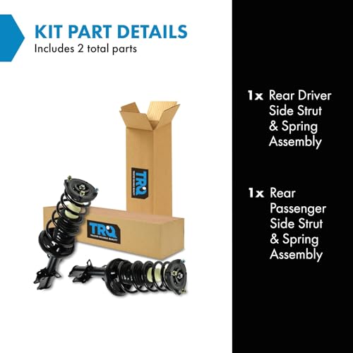 Image of TRQ Rear Strut and Spring Assembly Set 2 Piece | For 1998-2002 Chevrolet Prizm 1993-1997 Geo Prizm 1993-2002 Toyota Corolla