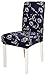 Housses de chaise de salle à manger Chaise stretch imprimée Couverture Spandex Elastic Spandex Housses de chaise Chaise Couvertures de siège for salle à manger Banquette Hôtel Cuisine A5 6pcs Housses