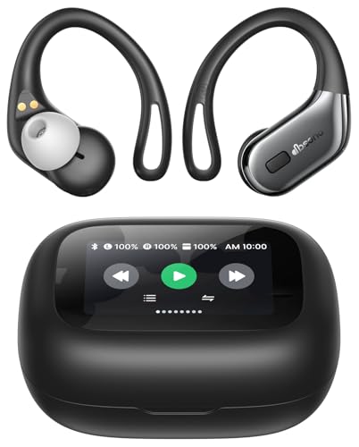 dbsono Bluetooth Headphones Wireless Earbuds: Sweatproof & Waterproof, 40H Playtime Wireless Ear Buds with Earhooks, Secure Fit Over Ear Buds with Mic, White Elephant Stocking Stuffers for Men Women