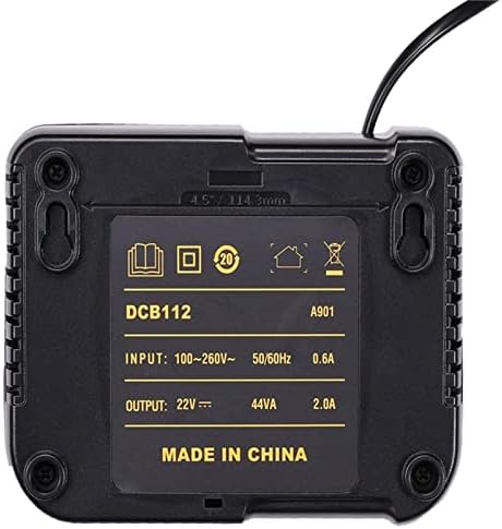 MANUFER DCB112 2A Fast Charger for Dewalt 12V-18V Lithium-ion Battery Charger for Dewalt Battery DCB101 DCB107 DCB112 DCB105 DCB115 DCB184 DCB200 DCB203