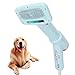Pet Hair Dryer Comb Adjustable Temp Massage Grooming Blower with Slicker Brush for Cats Dogs, Safe Multi Tier Temp Control, Easy to Use Rotating Installation, 135° Needle (US Plug 110V)