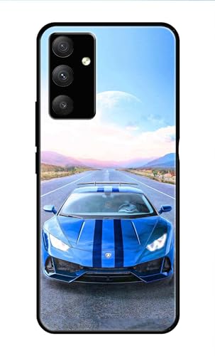 Image of Metal TPU Printed Back Cover for Samsung Galaxy F34 5G (Car with Moon View) 360 Degree Protection | Camera Protection -25092024(AR)