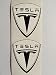 2 Tesla Badge Emblem 3" Die Cut Decals
