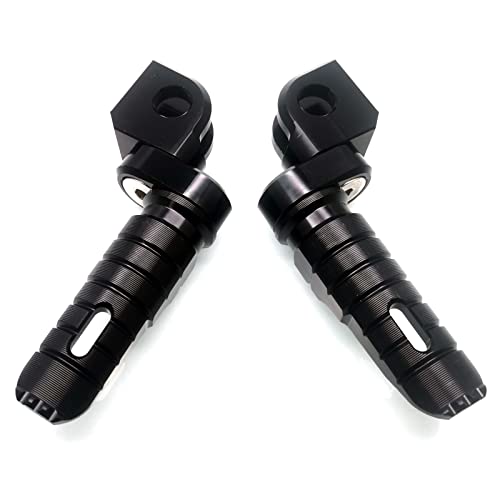 Image of MZS Motorcycle Foot Pegs, Double Adjustable Front Rider Footpegs Footrest Rest Pedal Black Compatible with EX250 EX300 EX400 EX650 Z125 Z400 Z650 Z750 Z800 Z900 Z900RS Z1000 Z1000SX ZX6R ZX10R ZX14R