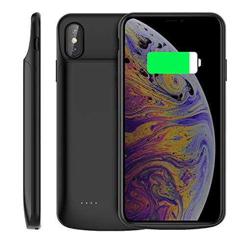 LifeePro LifeePro Compatible Iphone Xs Max (2018) Battery Case, 6000Mah Rechargeable External Backup Charger Pack Slim Extended Portable Power Bank Extra Shockproof Protective Cover For Iphone Xs Max, 6.5