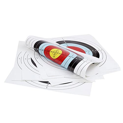 Archery Target Paper Replaceable Archery Practice Training Full Ring Target Paper 20PCS Sporting Supplies