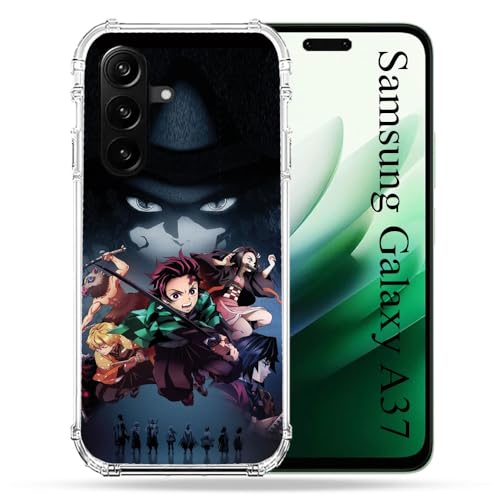 Coque Samsung A37 5G Demon Slayer protégeant l'écran et l'appareil photo