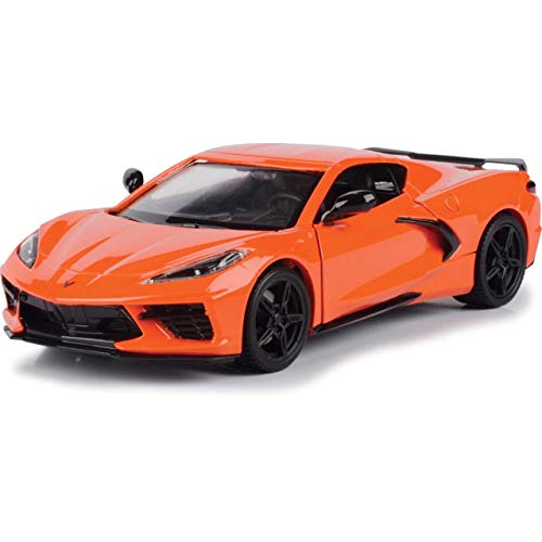 Motor Max 2020 Chevy Corvette C8 Stingray, Orange 79360OR - 1/24 Scale Diecast Model Toy Car