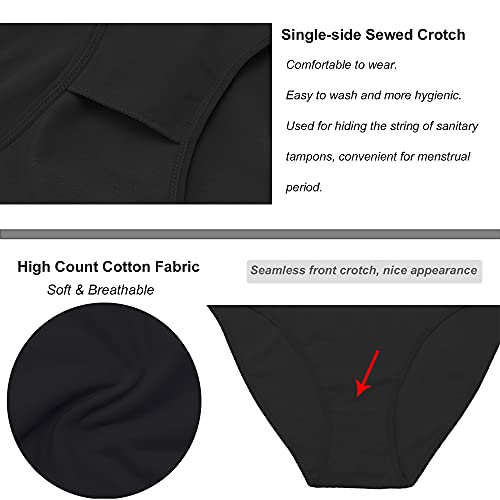Image of Women Cotton Underwear Hi-Cut Briefs 5-Pack
