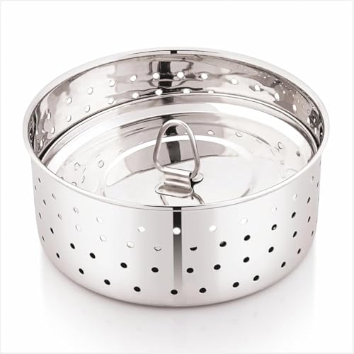 Image of JD Fresh Medium Stainless Steel Paneer Maker /Round Paneer Maker Mould Press with Lid /Quick Way Paneer Maker /Paneer Press Mould Use for Sprout, Tofu, Cheese and Paneer (Round)