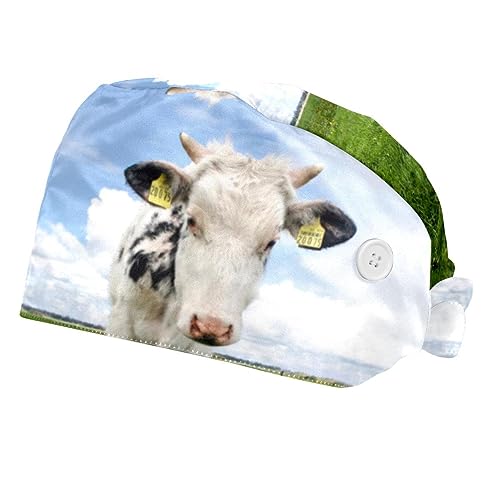 Casquettes de travail anti-sueur et anti-cheveux dans les yeux, 2 chapeaux de travail vache
