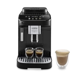 De'Longhi Magnifica Evo ECAM290.21.B, Macchina Caffè Automatica con Montalatte, Macchina Compatta dal Chicco alla Tazza, Montatura Manuale del Latte, 4 Ricette, Display Colorato Soft Touch, Nero